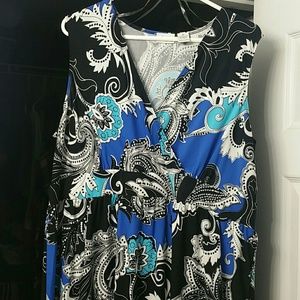 Dress-worn several times. High waisted